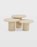 Image 2 of 5: Interlude Home Amerigo Nesting Cocktail Tables, Set of 3