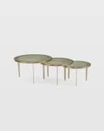 Image 2 of 5: Interlude Home Jan Nesting Cocktail Tables, Champagne 