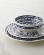 Image 2 of 2: Neiman Marcus Pavoes Blue & White 12-Piece Dinnerware Set