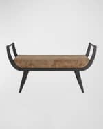 Image 2 of 5: Arteriors Winston Velvet Bench, 47.5"