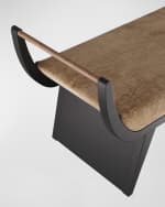 Image 5 of 5: Arteriors Winston Velvet Bench, 47.5"