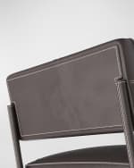 Image 4 of 5: Arteriors Topanga Leather Bar Stool, 29" 