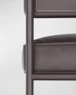 Image 5 of 5: Arteriors Topanga Leather Bar Stool, 29" 