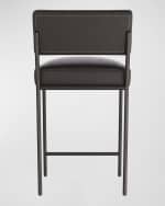 Image 4 of 5: Arteriors Topanga Leather Counter Stool, 26.5" 
