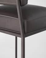 Image 5 of 5: Arteriors Topanga Leather Counter Stool, 26.5" 