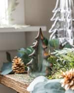 Image 4 of 4: Simon Pearce Moss Glen Pottery Evergreen Tree in Gift Box, 6"