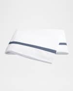 Image 3 of 6: Matouk 600 Thread Count Lowell Flat Sheet, FULL-QUEEN