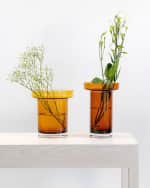 Image 2 of 2: Kosta Boda Limelight Burgundy Low Vase 