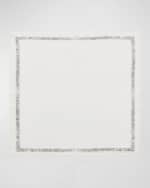 Image 1 of 3: Kim Seybert Silver Impression Napkin 