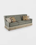 Image 3 of 7: Massoud Floraine Fringed Sofa - 93"