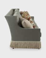 Image 4 of 7: Massoud Floraine Fringed Sofa - 93"