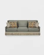 Image 5 of 7: Massoud Floraine Fringed Sofa - 93"