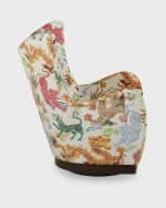 Image 4 of 5: Massoud Hassanne Swivel Wing Chair