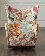 Image 1 of 5: Massoud Hassanne Swivel Wing Chair