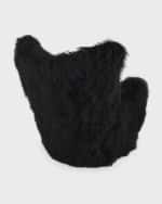 Image 5 of 5: Massoud Aima Shearling Swivel Wing Chair