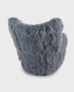 Image 5 of 5: Massoud Aima Shearling Swivel Wing Chair
