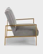 Image 4 of 6: Massoud Cecila Hairhide Accent Chair