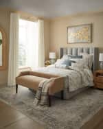 Image 2 of 5: Massoud Romane Channel-Tufted King Bed