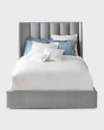 Image 3 of 4: Massoud Romane Channel-Tufted Queen Bed