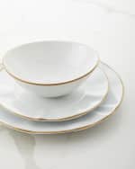 Image 1 of 3: Neiman Marcus Gold Rim 12-Piece Dinnerware Set