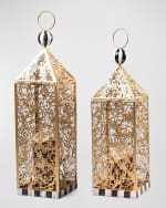 Image 4 of 4: MacKenzie-Childs Pierced Leaf Thanksgiving Lantern 