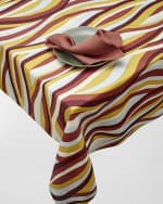 Image 2 of 3: L'Objet Landscape Multicolor Linen Sateen Tablecloth, 70" x 90"