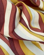 Image 3 of 3: L'Objet Landscape Multicolor Linen Sateen Tablecloth, 70" x 90"