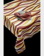 Image 2 of 3: L'Objet Landscape Linen Sateen Tablecloth, 70" x 126"