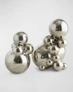 Image 3 of 3: Global Views Large Bubble Orb Holder with Nickel Orb, 11"