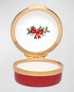 Image 2 of 2: Halcyon Days Merry Christmas Enamel Box 