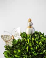 MacKenzie-Childs Sterling Check Medium Boxwood Centerpiece