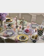 Image 3 of 3: MacKenzie-Childs Butterfly Toile Candle Holders, Set of 2