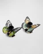Image 1 of 3: MacKenzie-Childs Butterfly Toile Candle Holders, Set of 2