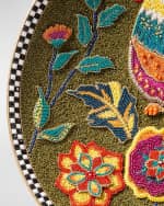 Image 3 of 4: MacKenzie-Childs Parakeet Beaded Tray with Stand