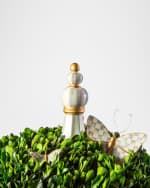 Image 2 of 2: MacKenzie-Childs Sterling Check Boxwood Centerpiece 