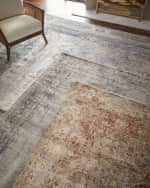 Image 2 of 8: Exquisite Rugs x THE MET Antique Loom Rust & Light Blue Rug, 9' x 12'