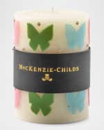 Image 1 of 2: MacKenzie-Childs Butterfly Pastel 4" Pillar Candle
