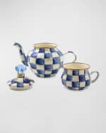 Image 2 of 2: MacKenzie-Childs Royal Check Enamel High Tea