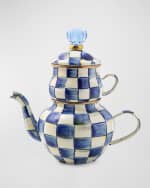 Image 1 of 2: MacKenzie-Childs Royal Check Enamel High Tea