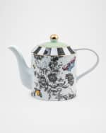 Image 1 of 5: MacKenzie-Childs Butterfly Toile Teapot