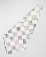 Image 1 of 2: MacKenzie-Childs Sterling Check Napkin
