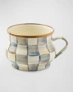 Image 2 of 2: MacKenzie-Childs Sterling Check Enamel Teacup