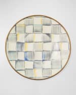 Image 1 of 2: MacKenzie-Childs Sterling Check Enamel Saucer