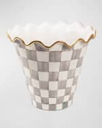 Image 1 of 2: MacKenzie-Childs Sterling Check Jumbo Garden Pot