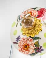 Image 2 of 3: MacKenzie-Childs Cookie Jar with Wildflowers Enamel Lid