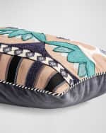 Image 2 of 3: MacKenzie-Childs Lotus Lumbar Pillow