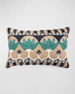 Image 1 of 3: MacKenzie-Childs Lotus Lumbar Pillow