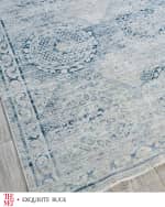 Image 3 of 7: Exquisite Rugs x THE MET Vintage Loom Light Blue & Blue Rug, 9' x 12'