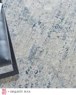 Image 4 of 7: Exquisite Rugs x THE MET Vintage Loom Light Blue & Blue Rug, 9' x 12'