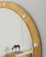 Image 4 of 5: Neiman Marcus Round Quartz Mirror 